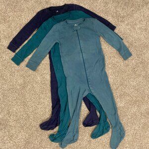 Bundle of 3 Primary footie sleepers 12-18 months